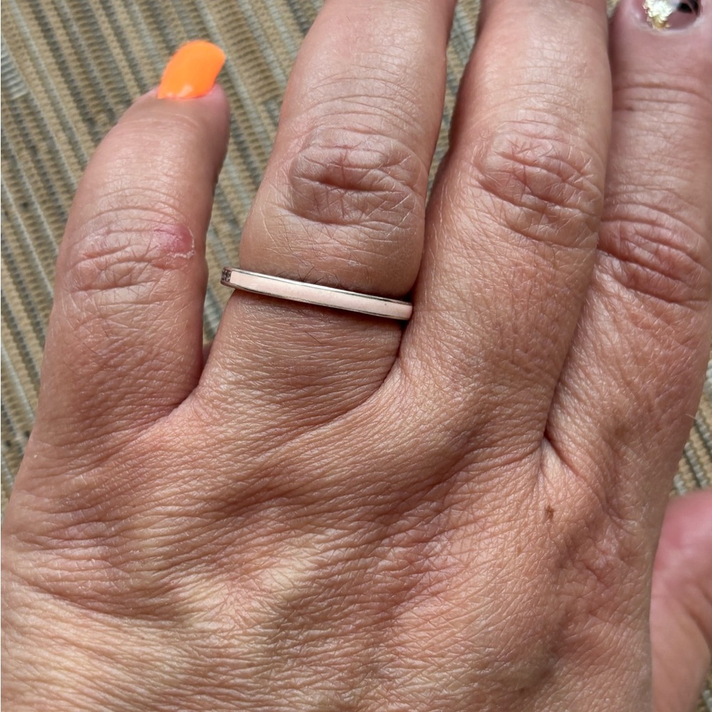 Heart of Pandora Soft Pink Enamel and Clear CZ Ring